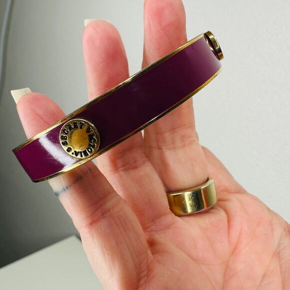 Victoria's Secret Purple & Gold Bangle Monogram Bracelet - Picture 15 of 15
